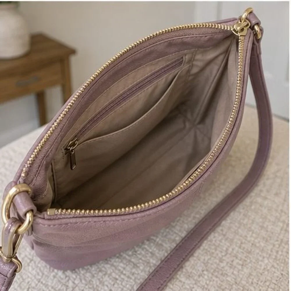 Camel Woven Crossbody Bag